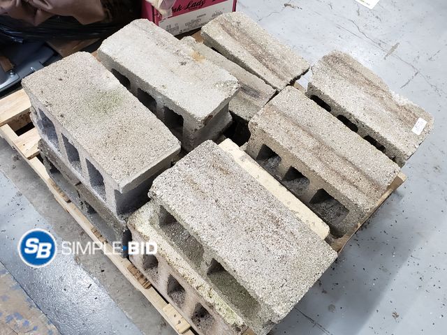 Lot 58-71308 - Skid of Approx (12) Cinder Blocks - used