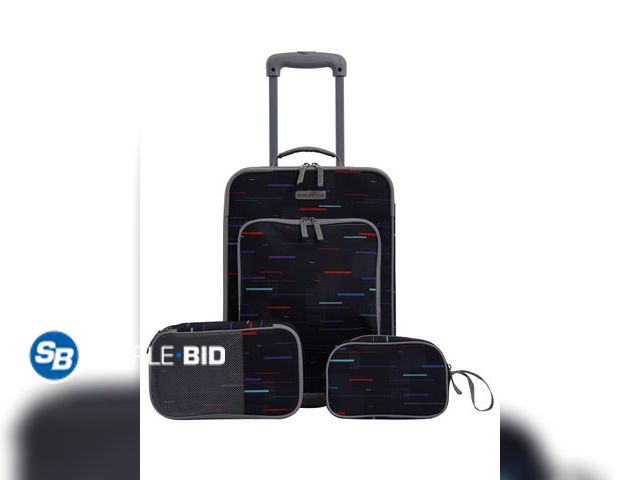 Lot 58-58336 - New Travelers Club Luggage 3-Piece Junior Travel Luggage Set, Color - Glitch