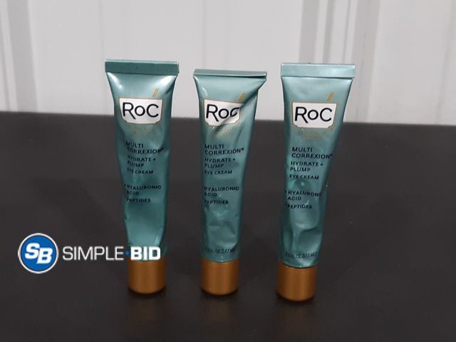 Lot 58-20923 - Lot of (3) New ROC Multi Correxion hydrate+plump eye cream