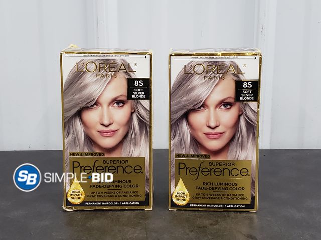 Lot 58-80484 - Lot of (2) Loreal Paris 8S Soft Silver Blonde Hair dye