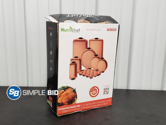 Lot 58-80346 - NutriChef Vitaforce Kitchen Oven Baking Pans 8 Piece Set
