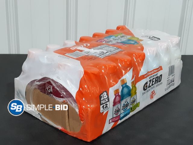 Lot 58-35493 - GATORADE! 28 pack Zero Sugar Thirst Quencher -- BERRY - GLACIER FREEZE - LEMON LIME - unopened - dam...