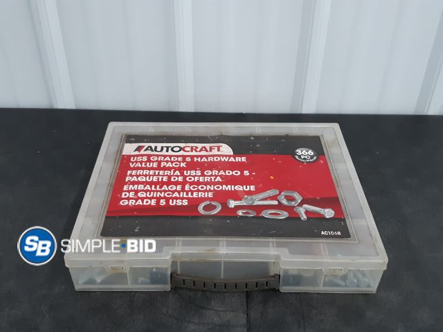 Lot 58-38706 - Plastic Organizer Container with Misc Nuts, Bolts and Washers