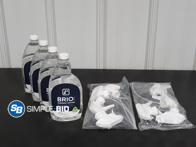 Lot 58-27071 - Lot of (4) Brio Pro Surface/Air 500 Hypochlorous Acid SPray 32oz each with Sprayers