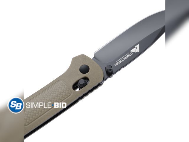 Lot 58-38883 - New Ozark Trail 7.5 inch Folding Knife,D2 Blade,Ball Bearing,OD Green Handle, Slide Lock Pocket Kniv...