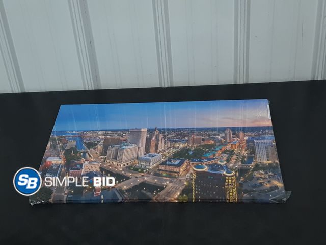 Lot 58-27600 - New Decorative Wall Canvas - CITY SKYLIFE - approx. 24" x 16"