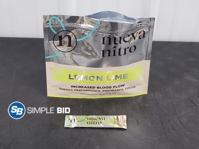 Lot 58-77069 - Nueva Nitro Energy Supplement, Lemon Lime- (14-Count Packets) - Best by 12/2026
