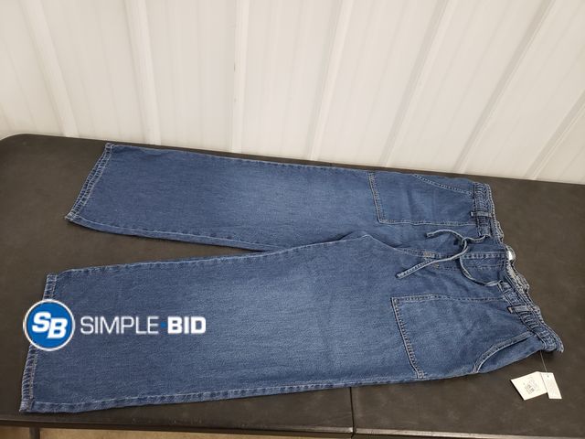Lot 58-72282 - Time and Tru Womans Denim Pants with Drawstring - Size 22 XXXL - NWT