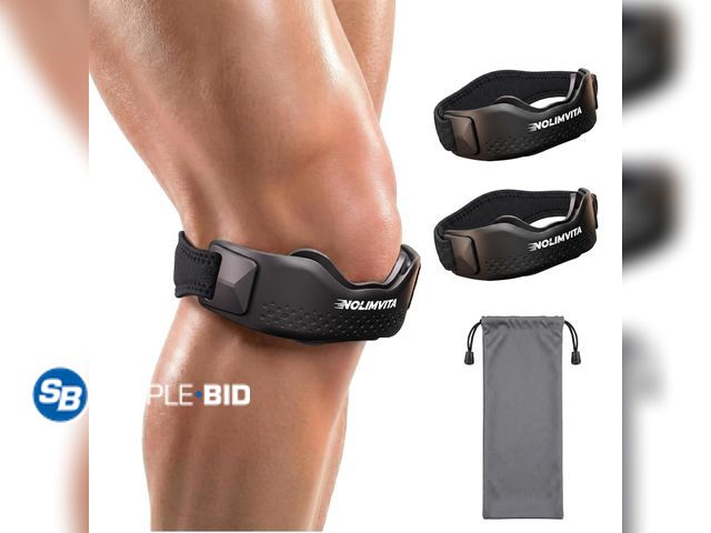 Lot 58-80861 - New Patellar Tendon Support Strap 2 Pack, Knee Brace for Women &amp; Men, Knee Strap with Dual-Lengt...