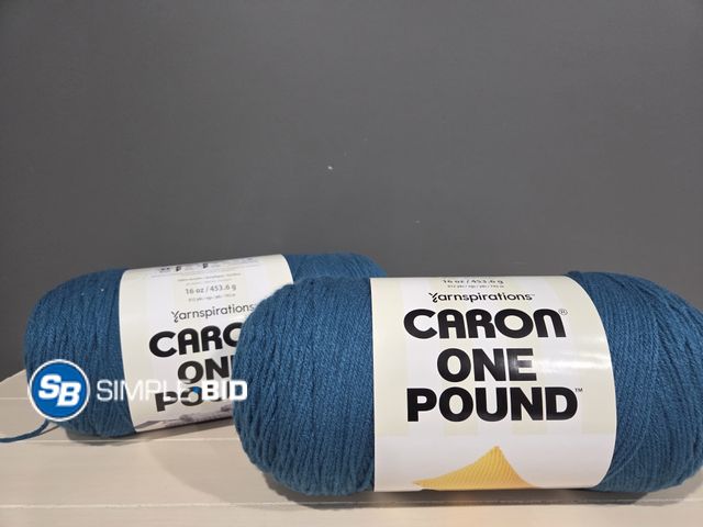 Lot 58-54335 - Lot of (2) New Yarnspirations Caron Yarn One Pound Ocean16 oz yards
