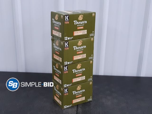 Lot 58-38766 - Lot of (4) Boxes of Panera Bread At Home K Cups - Hazelnut Creme 12 Per Box - 48 Total K Cups EXP Da...