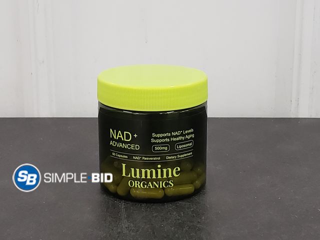 Lot 58-67844 - Lumine Organics NAD+ Advanced Capsules, Supports Healthy Aging- Open Bottle/Mostly Full