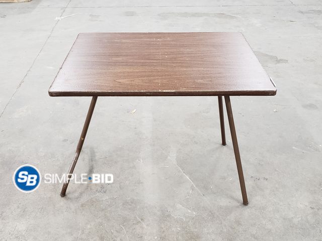 Lot 58-50432 - Wooden Fold up table - approx. 32" x 24" - used but in good condition