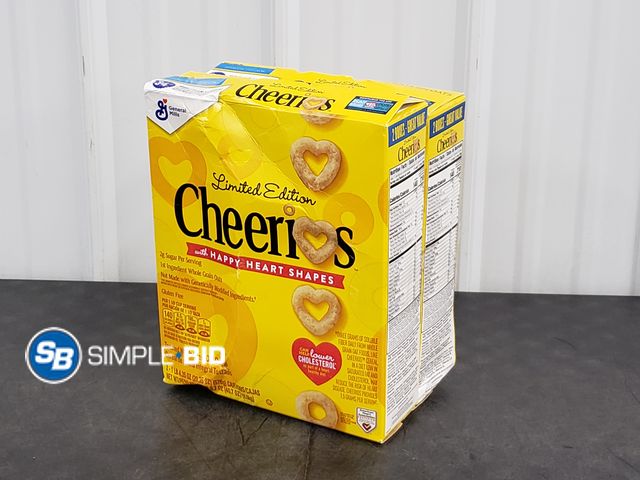 Lot 58-77282 - CHEERIOS! Toasted Grain oat Cereal - 2 boxes - unopened - expired