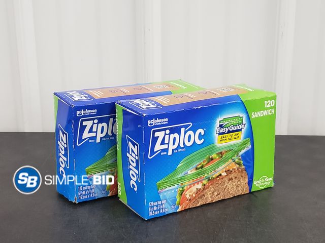 Lot 58-68505 - ZIPLOC! Lot of (2)New Ziploc Sandwich Bags - 120 in each box