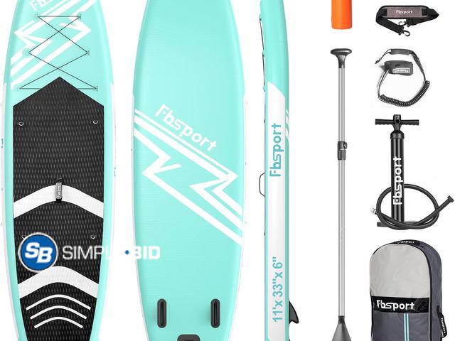 Lot 58-26832 - FBSPORT 11' Premium Stand Up Paddle Board, Yoga Board with Durable SUP Accessories &amp; Carry Bag |...