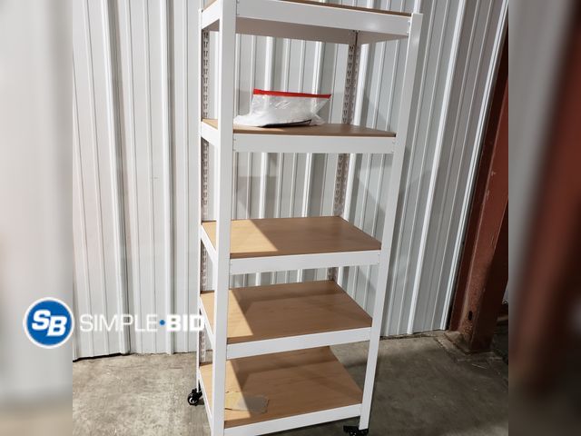 Lot 58-28725 - New HOMEDANT House 5-Tier Laminated Metal Shelving Unit Adjustable Storage Utility Rack Heavy Duty S...