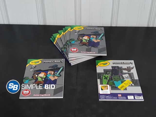 Lot 58-26913 - Lot of (9) New MINECRAFT - Crayola Coloring Book - 96 pages