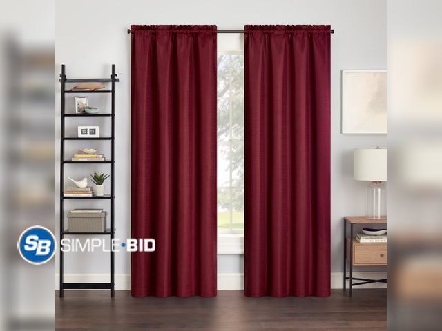 Lot 58-54659 - New Eclipse Samara Solid Blackout Panel, Set of 1, 63 Inch Long Blackout Panel, 42" W x 63" L, Oxblo...