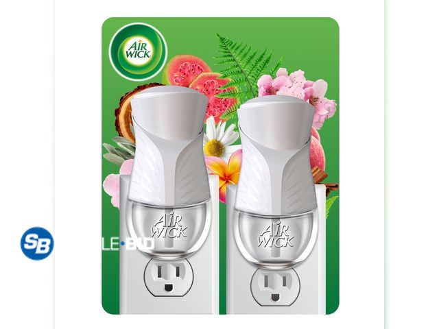 Lot 58-69170 - New Air Wick Plug-In Scented Oil Air Freshener Warmer Devices, White, 2 Count