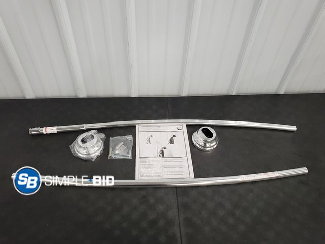 Lot 58-68815 - Brushed Nickel Curved Shower Curtain Bar