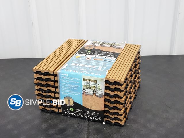 Lot 58-54450 - Golden Select Composite Deck Tiles - 7.75 Sq Ft