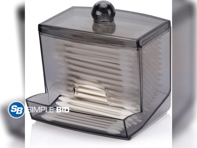 Lot 58-70518 - New Tbestmax 10oz Qtip Holder Dispenser, Big Cotton Swab Holder Bathroom Accessories Organizer for S...