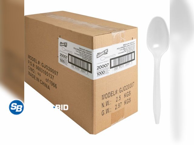 Lot 58-60751 - New Genuine Joe Individually Wrapped Spoon GJO20007 (Pack of 1000)