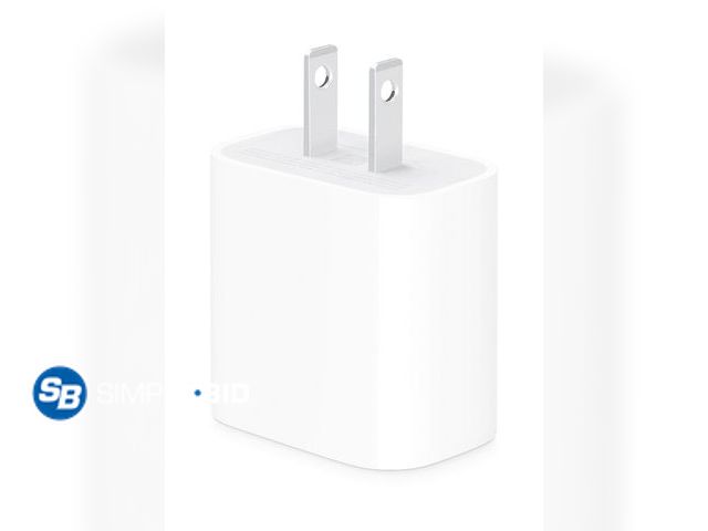 Lot 58-26875 - New Apple 20W USB-C Power Adapter - iPhone Charger with Fast Charging Capability, Wall Charger