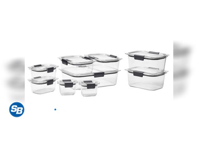 Lot 58-37484 - New Rubbermaid Brilliance Food Storage Containers, 18 Piece Set, Leak-Proof, BPA Free, Clear Tritan ...