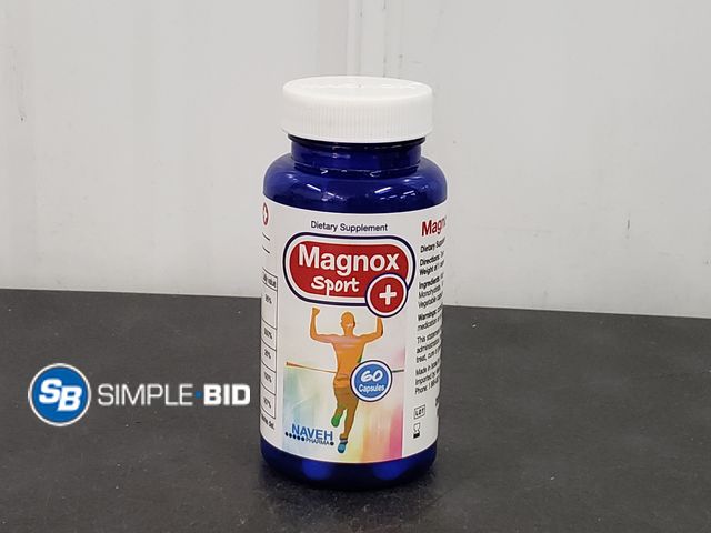 Lot 58-67827 - Magnox Sport + Supplement (60) Capsules - Open Bottle, Appears Full