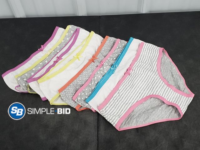 Lot 58-39727 - GIRLS! Lot of Girls Briefs - SIZE 10 - 8 pairs - unworn - out of package