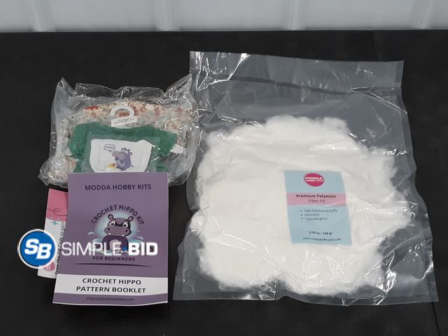 Lot 58-37160 - Modda Hobby Kits -- Crochet Hippo kit for beginner