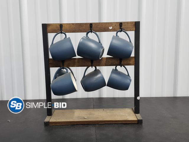 Lot 58-67021 - Mug Rack with (7) Mugs