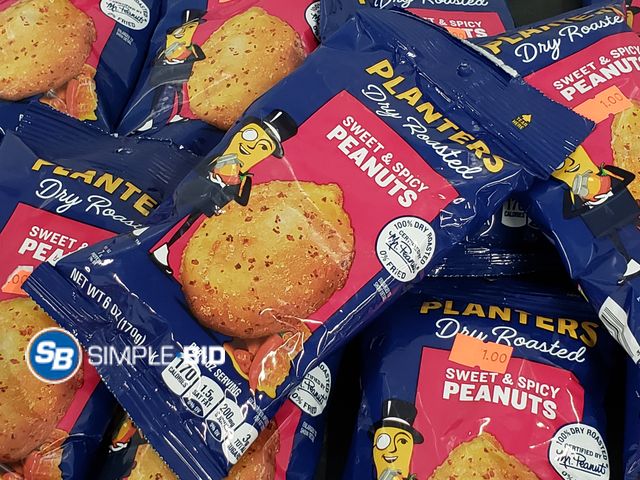 Lot 58-80570 - Lot of (18) PLANTERS Sweet &amp; Spicy Peanuts, 1.75 oz - unopened - expired