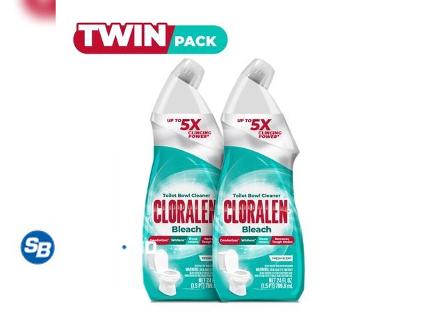 Lot 58-54746 - New Cloralen Toilet Bowl Cleaner Liquid Gel, 2 pack, 24 fl oz