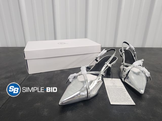 Lot 58-41106 - The Drop - Gordon Silver Mirror High Heels - Size 9 - New