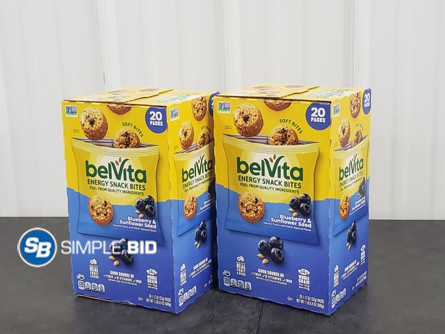Lot 58-74373 - Lot of (2) BelVita Energy Snack Bites, Blueberry and Sunflower Seed, 20 - 1.12 oz Snack Packs - unop...