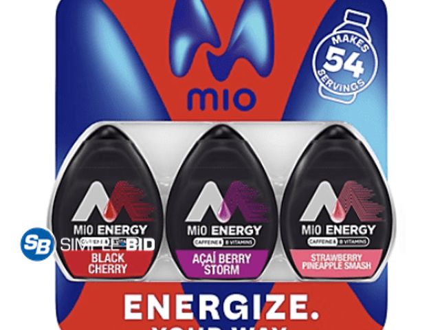 Lot 58-72369 - Mio Liquid Energy Variety Pack, 3 pk./1.63 oz Black Cherry, Acai Berry Storm, Strawberry Pineapple S...