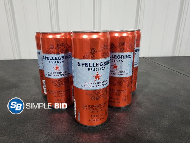 Lot 58-24167 - S PELLEGRINO! Lot of (8) S. Pellegrino Blood Orange and Black Raspberry 11.15 fl oz each - unopened ...