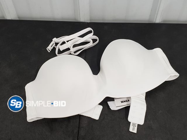 Lot 58-53533 - New Women's PINK Victoria Secret Strapless Bra - size 38C