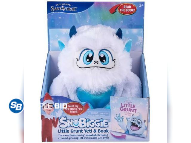 Lot 58-77203 - CHRISTMAS IN JULY! New The Elf on the Shelf SnoBiggie Little Grunt – Yeti Plush and Illustrated Stor...