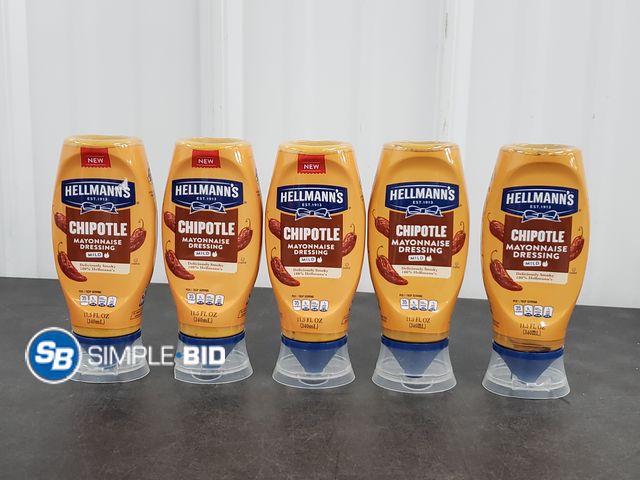 Lot 58-83541 - Lot of (5) Hellmann's CHIPOLTLE Mayonnaise Dressing - Mild - unopened - expired