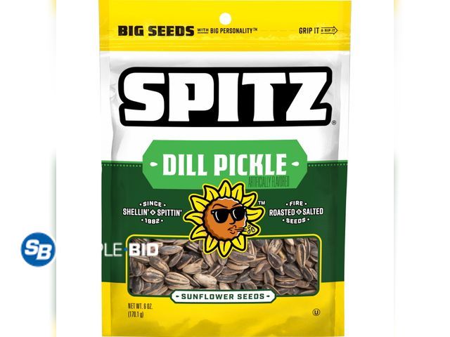 Lot 58-35927 - New Spitz Sunflower Seeds Dill Pickle Flavored Sunflower Snacks, 6 Ounce Bag Single Pack, Kosher
