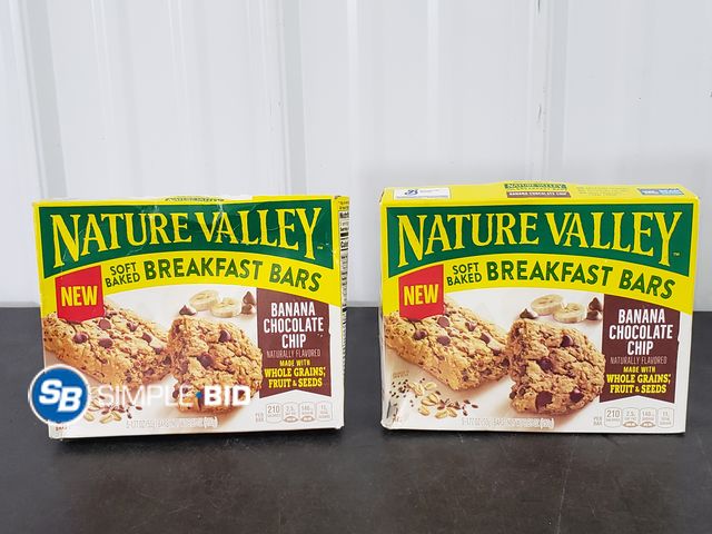 Lot 58-69267 - Lot of (2) Nature Valley Banana Chocolate Chip Soft Baked Breakfast Bars (5 Bars in each box) - unop...