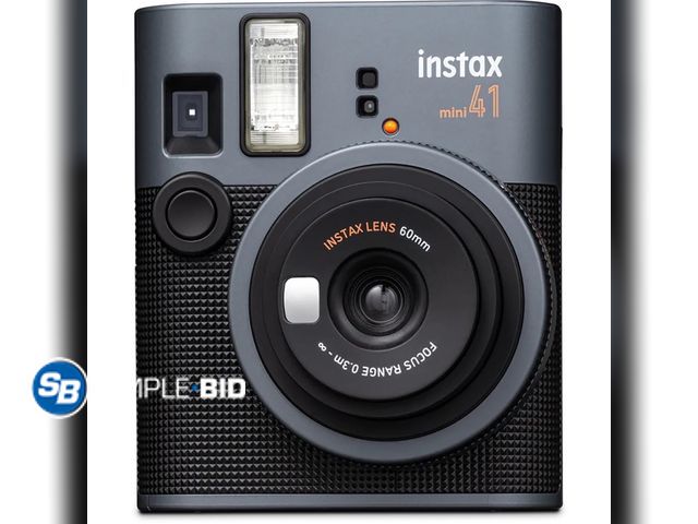 Lot 58-27001 - Fujifilm Instax Mini 41 Instant Camera - Black - appears unused - open box