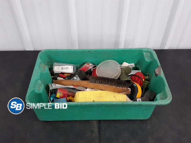 Lot 58-33696 - Tote of Misc Tools, Hardware and More
