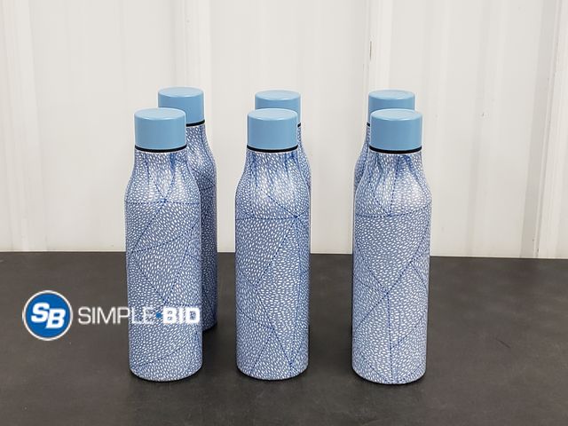 Lot 58-74908 - Lot of (6) New Room Essentials 20oz Double Wall Stainless Steel Vacuum Water Bottles