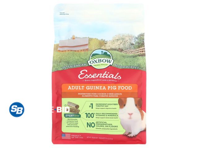 Lot 58-65496 - New Oxbow Essentials Adult Guinea Pig Dry Food - 5lbs.