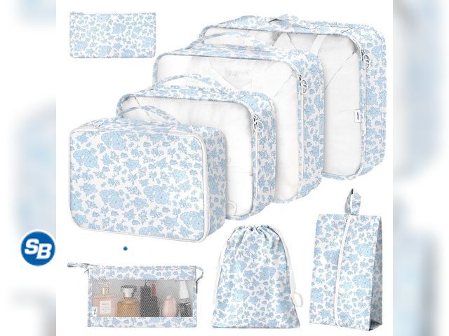 Lot 58-51398 - New Livhil 8Pcs Packing Cubes for Luggage, Packing Cubes for Travel Luggage Packing Organizers ( Blu...